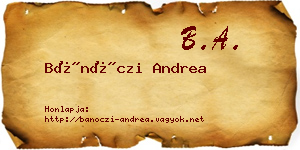 Bánóczi Andrea névjegykártya